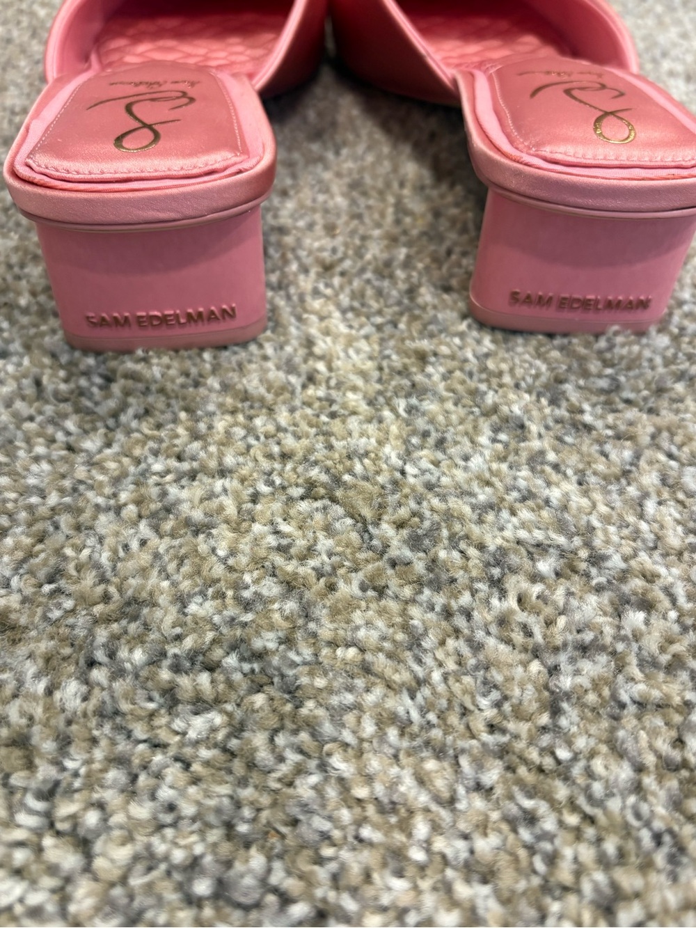 Sam Edelman Pink Square Toe Bit Mules - Picture 6 of 7